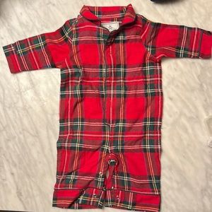 NWT Petite Plume Imperial Tartan Romper 0/3M
